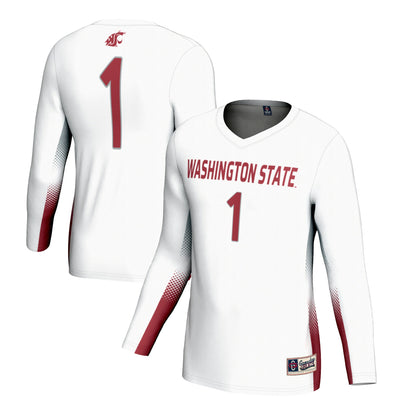 #1 Washington State Cougars GameDay Greats Lightweight Volleyball Jersey - White