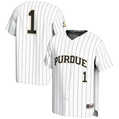 GameDay Greats #1 White Purdue Boilermakers Lightweight Baseball Jersey