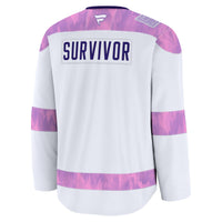 Minnesota Wild Fanatics White Hockey Fights Cancer Survivor Practice Jersey