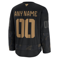 Pittsburgh Penguins Fanatics Black 2024 Military Appreciation Custom Practice Jersey