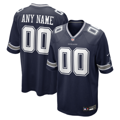 Dallas Cowboys Nike Navy Custom Game Jersey