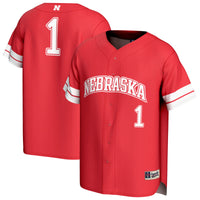 #1 Nebraska Huskers GameDay Greats Lightweight Collegiate Baseball Fashion Jersey - Scarlet