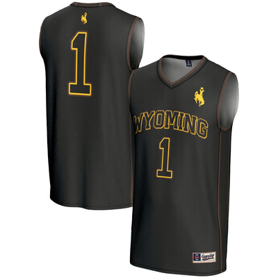 #1 Wyoming Cowboys GameDay Greats Lightweight Basketball Jersey - Black