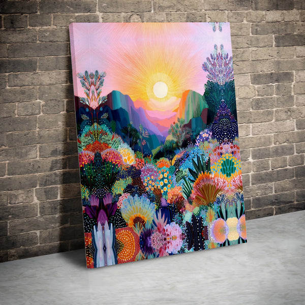 Vibrant Sunset Mountain printable wall art digital download