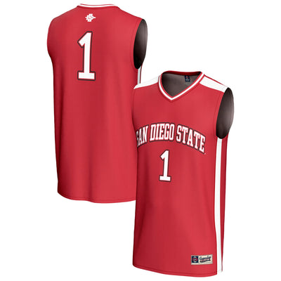 #1 San Diego State Aztecs GameDay Greats Lightweight Basketball Fashion Jersey - Cardinal
