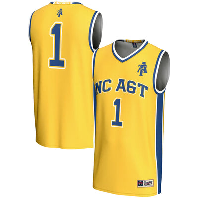 #1 North Carolina A&T Aggies GameDay Greats Lightweight Basketball Jersey - Gold