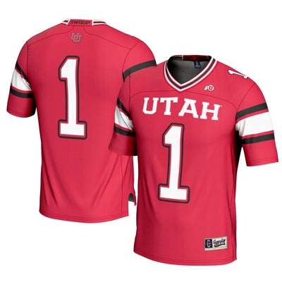 #1 Utah Utes GameDay Greats Football Jersey - Red