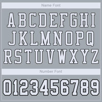 Custom Silver White-Black Mesh Authentic Football Jersey